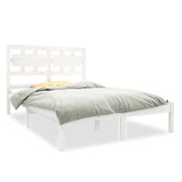 Bedframe massief hout wit 120x190 cm - thumbnail
