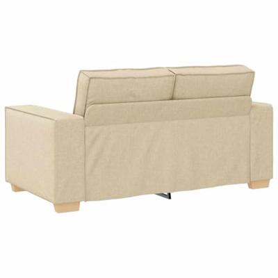 Bankstel met kussen 3 pcs Crème 220 x 78 x 84 cm Stof