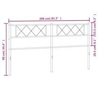 Hoofdbord 200 cm metaal wit - thumbnail