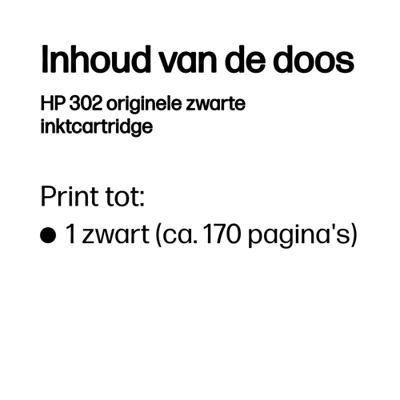 HP 302 Inktcartridge zwart