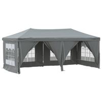 VidaXL Partytent inklapbaar met zijwanden 3x6 m antracietkleurig - thumbnail