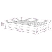 Bedframe massief hout 140x190 cm - thumbnail