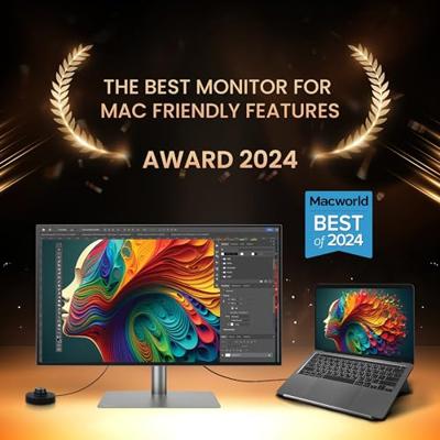 BenQ PD2725U Designer Monitor (AQCOLOR-technologie, 27 inch, 4K UHD, IPS, P3 Wide Color, opladen via Thunderbolt / USB-C, DP / HDMI, KVM, hardwarekalibratie, HDR 400) Compatibel met MacBook