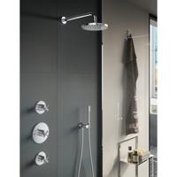 Hotbath Get Together IBS3GN inbouwdouche met 30cm hoofddouche en glijstang geborsteld nikkel - thumbnail