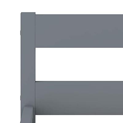 VidaXL Bedframe massief grenenhout grijs 100x200 cm