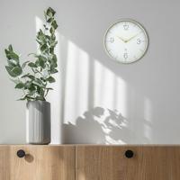 NeXtime - Wandklok 30,5cm-Stil-Goud|Groen-Plastic-nXt 'Finesse' - thumbnail