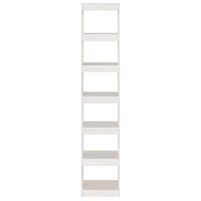 Boekenkast/kamerscherm 40x30x199 cm massief grenenhout wit