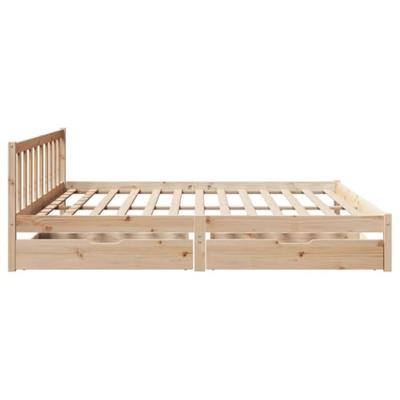 Bedframe zonder matras massief grenenhout 200x200 cm