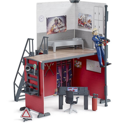 bruder Bworld Brandweerkazerne met brandweerman 62702 decors