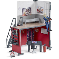 bruder Bworld Brandweerkazerne met brandweerman 62702 decors - thumbnail