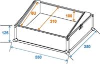 Omnitronic MCB-19, schräg, sw 6HE Flightcase (l x b x h) 350 x 545 x 240 mm - thumbnail
