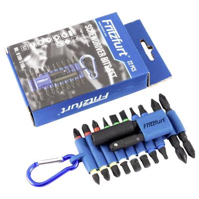 FRITZFURT 6100-3106 Bitset 20-delig Plat, Kruiskop Phillips, Kruiskop Pozidriv, T-profiel, Inbus Hold-functie