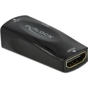 Delock 66560 Adapter HDMI-A female naar VGA female 1080p met audio