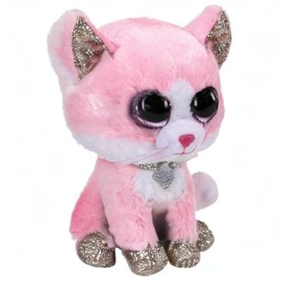 Ty Beanie boo&apos;s fiona pink cat, 15cm