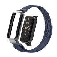 Milanese loop bandje met case - Donkerblauw - Xiaomi Smart Band 7 Pro Milanese loop bandje met case - Donkerblauw - Xiaomi Smart Band 7 Pro