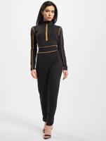 Missguided / jumpsuit High Neck Contrast Piping in zwart - thumbnail
