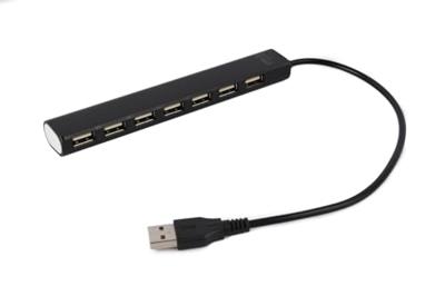 7 poorts USB 2.0 hub, zwart