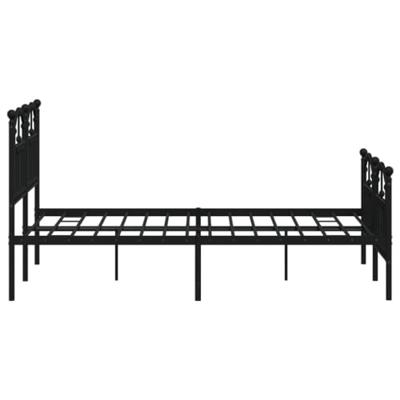 Bedframe met hoofd- en voeteneinde metaal zwart 120x200 cm