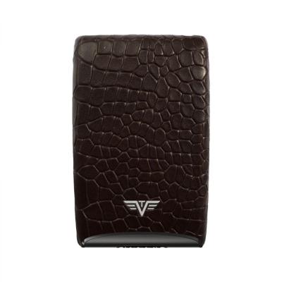 Tru-Virtu Credit Card Etui FAN Croco Brown