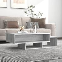 Salontafel 105x55x32 cm bewerkt hout grijs sonoma eikenkleurig - thumbnail