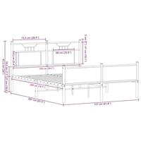 Bedframe zonder matras bewerkt hout bruin eikenkleur 150x200 cm - thumbnail