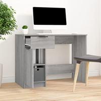 Bureau 100x50x75 cm bewerkt hout grijs sonoma eikenkleurig - thumbnail