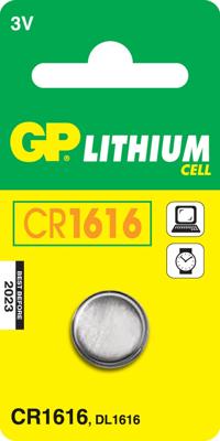 GP Cr1616 lithium-knoopcel 3v 1pk