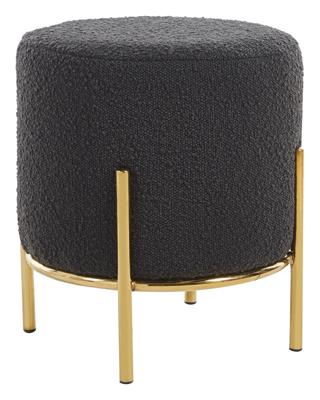 Artistiq Krukje 'Levar' 35cm, bouclé, kleur goud / antraciet