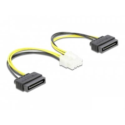 Delock Stroom Aansluitkabel 0.15 m Zwart, Wit Delock Stroom Aansluitkabel 0.15 m Zwart, Wit