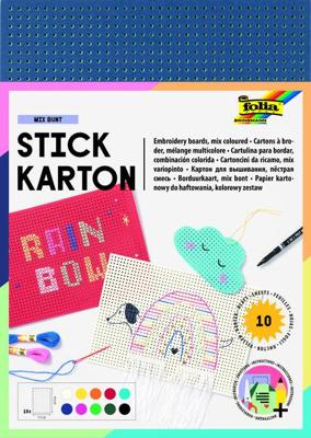 Creativ Company Kruissteken karton diverse kleuren, 10 vellen