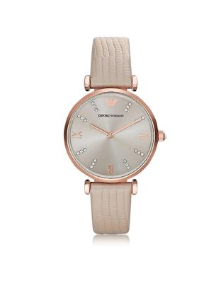 Emporio Armani Heren Armani klassiek horloge groen / goud horloge AR1722