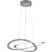 LED Hanglamp 52W - Dimbaar Warm Wit 3000K - Mat Nikkel Aluminium - thumbnail