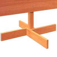 VidaXL Kerstdecoratie kerstboom 180 cm massief grenenhout wasbruin - thumbnail