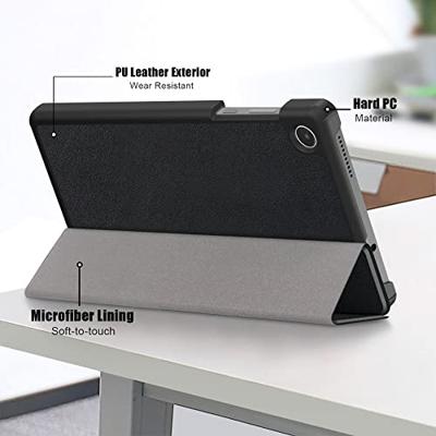 Lunso - Lenovo Tab M8 Gen 4 (8 inch) - Tri-Fold Bookcase hoes - Zwart