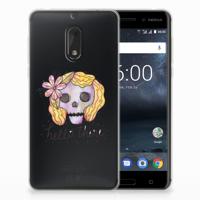 Silicone Back Case Nokia 6 Boho Skull - thumbnail