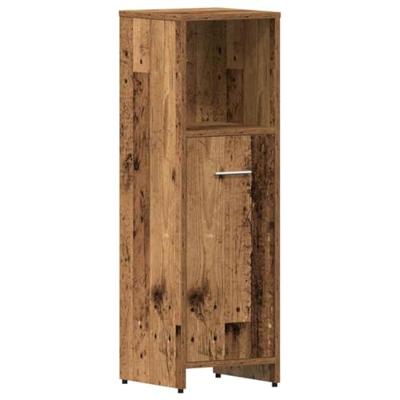 4-delige Badkamermeubelset bewerkt hout oud houtkleurig