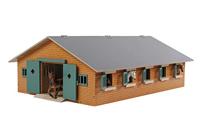 Kids Globe globe paardenstal hout met 9 paardenboxen 1:32 - thumbnail