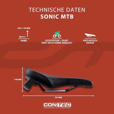CONTEC zadel "sonic" ct saddle sonic 254 x 149mm