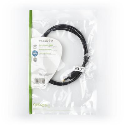 Nedis Optische Audiokabel | TosLink Male | Mini-Toslink | 1 m | 1 stuks - CAGP25100BK10 CAGP25100BK10