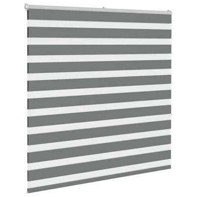 VidaXL Zebra rolgordijn 150x150 cm stofbreedte 145,9 cm donkergrijs VidaXL Zebra rolgordijn 150x150 cm stofbreedte 145,9 cm donkergrijs