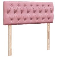 Boxspring met matras fluweel roze 120x190 cm - thumbnail