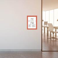 Kliklijst europel a4 25mm rood - thumbnail