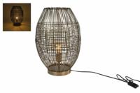 Tafellamp Lina L oud messing metaal - thumbnail