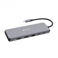 Verbatim USB C Hub 13-in-1, multipoort-adapter USB-C naar HDMI, RJ45, USBA-A en USB-C PD, met SD-kaartlezer, voor Mac, MacBook Pro/Air, iPad Pro, Thinkpad, Windows Computer, Laptop en Co - thumbnail