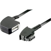 Telefoon (analoog) Verlengkabel [1x Telefoonstekker Duitsland (TAE-F) - 1x Telefoonkoppeling Duitsland (TAE-F)] 6.00 m Zwart - thumbnail