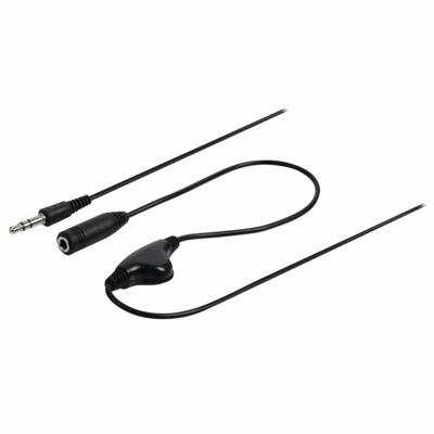 Stereo-Audiokabel met Volumeregeling | 3,5 mm Male - 3,5 mm Female | 1,0 m | Zwart