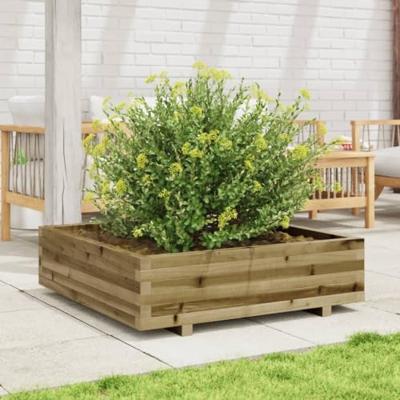VidaXL Plantenbak 90x90x26,5 cm geïmpregneerd grenenhout