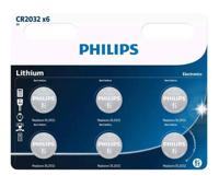 Philips Lithium CR2032 3V batterij 6st - thumbnail