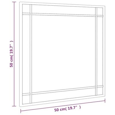 VidaXL Wandspiegel vierkant 50x50 cm ijzer zwart
