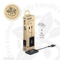 club3D USB-C Adapter [1x USB-A-stekker, USB-C stekker - 1x HDMI-stekker, DisplayPort stekker] CSV-1475 0.18 m - thumbnail